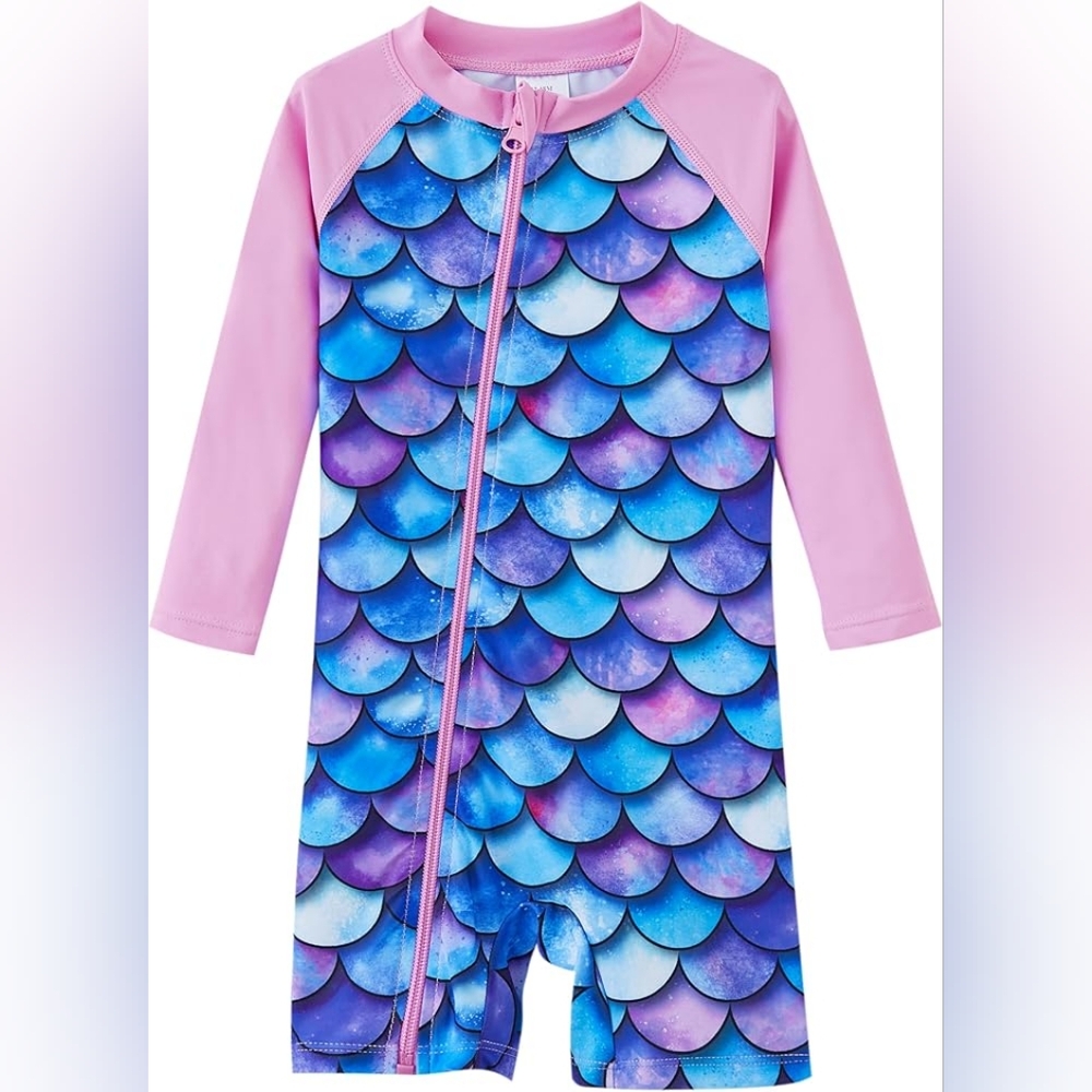 UMELOK Baby Girl Swimsuit Infant Rash Guard Swimwear UPF 50+ Bathing Suit